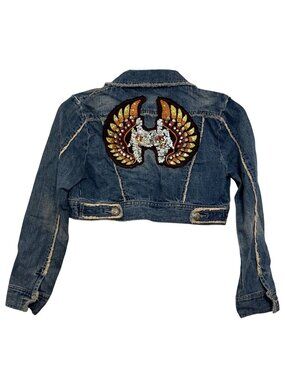 vintage D-Stiaq Denim Division Cropped Jacket Size S with sequence